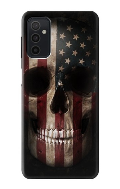 W3850 American Flag Skull Hülle Schutzhülle Taschen und Leder Flip für Samsung Galaxy M52 5G