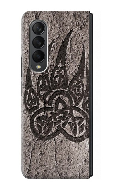 W3832 Viking Norse Bear Paw Berserkers Rock Hülle Schutzhülle Taschen Flip für Samsung Galaxy Z Fold 3 5G