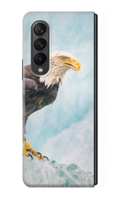 W3843 Bald Eagle On Ice Hülle Schutzhülle Taschen Flip für Samsung Galaxy Z Fold 3 5G