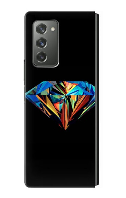 W3842 Abstract Colorful Diamond Hülle Schutzhülle Taschen Flip für Samsung Galaxy Z Fold2 5G