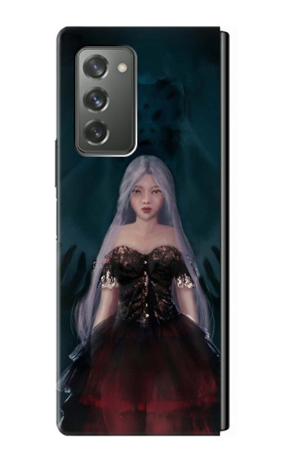 W3847 Lilith Devil Bride Gothic Girl Skull Grim Reaper Hülle Schutzhülle Taschen Flip für Samsung Galaxy Z Fold2 5G