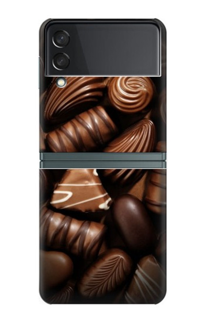W3840 Dark Chocolate Milk Chocolate Lovers Hülle Schutzhülle Taschen Flip für Samsung Galaxy Z Flip 3 5G