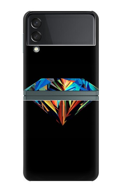 W3842 Abstract Colorful Diamond Hülle Schutzhülle Taschen Flip für Samsung Galaxy Z Flip 3 5G