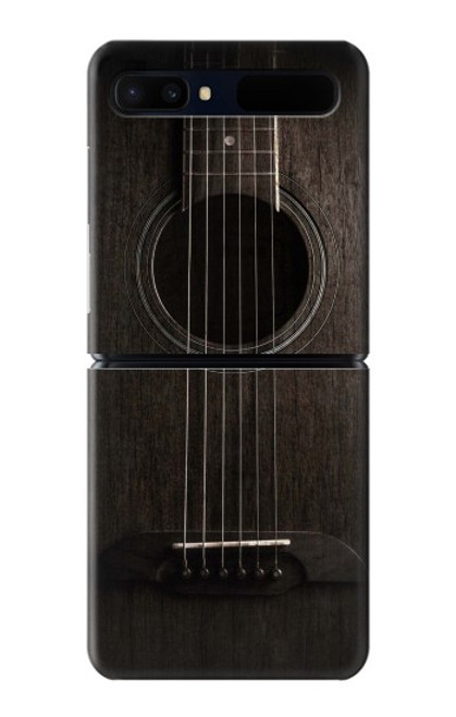 W3834 Old Woods Black Guitar Hülle Schutzhülle Taschen Flip für Samsung Galaxy Z Flip 5G