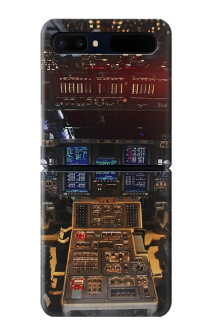 W3836 Airplane Cockpit Hülle Schutzhülle Taschen Flip für Samsung Galaxy Z Flip 5G