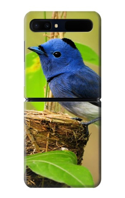 W3839 Bluebird of Happiness Blue Bird Hülle Schutzhülle Taschen Flip für Samsung Galaxy Z Flip 5G