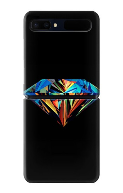 W3842 Abstract Colorful Diamond Hülle Schutzhülle Taschen Flip für Samsung Galaxy Z Flip 5G