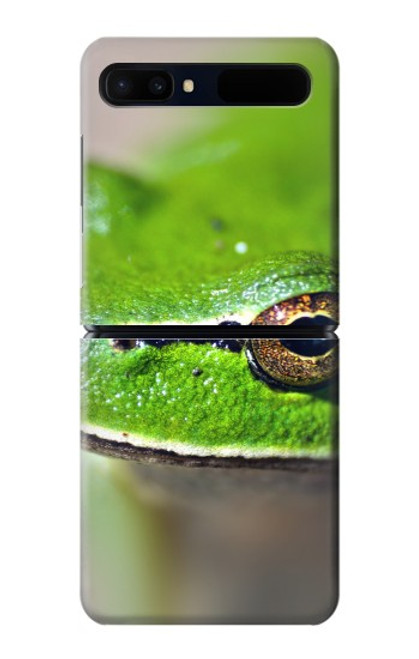 W3845 Green frog Hülle Schutzhülle Taschen Flip für Samsung Galaxy Z Flip 5G