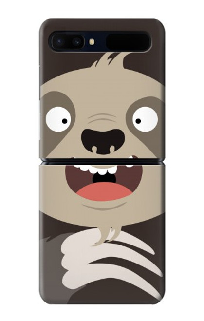 W3855 Sloth Face Cartoon Hülle Schutzhülle Taschen Flip für Samsung Galaxy Z Flip 5G