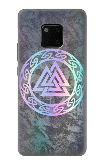 W3833 Valknut Odin Wotans Knot Hrungnir Heart Hülle Schutzhülle Taschen und Leder Flip für Huawei Mate 20 Pro