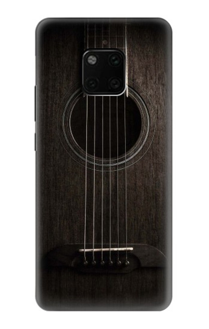 W3834 Old Woods Black Guitar Hülle Schutzhülle Taschen und Leder Flip für Huawei Mate 20 Pro