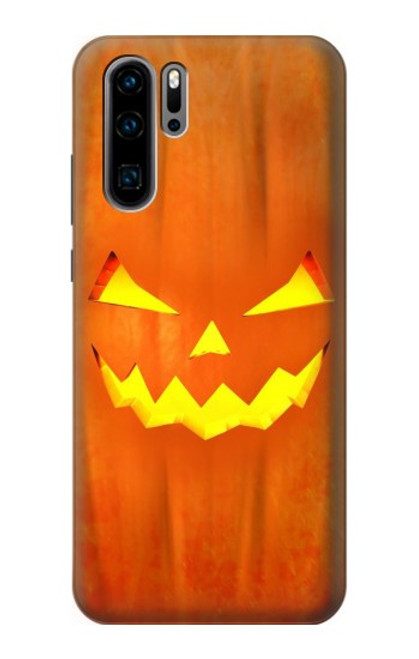 W3828 Pumpkin Halloween Hülle Schutzhülle Taschen und Leder Flip für Huawei P30 Pro
