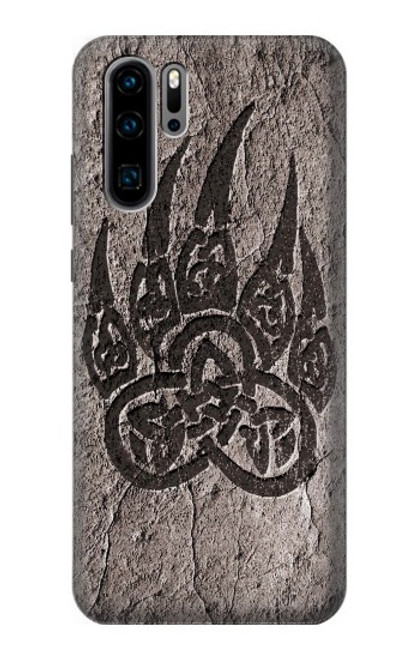 W3832 Viking Norse Bear Paw Berserkers Rock Hülle Schutzhülle Taschen und Leder Flip für Huawei P30 Pro