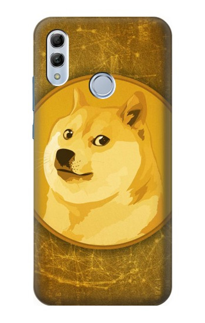 W3826 Dogecoin Shiba Hülle Schutzhülle Taschen und Leder Flip für Huawei Honor 10 Lite, Huawei P Smart 2019