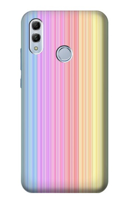 W3849 Colorful Vertical Colors Hülle Schutzhülle Taschen und Leder Flip für Huawei Honor 10 Lite, Huawei P Smart 2019