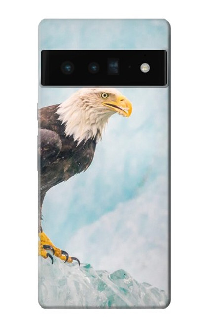 W3843 Bald Eagle On Ice Hülle Schutzhülle Taschen und Leder Flip für Google Pixel 6 Pro