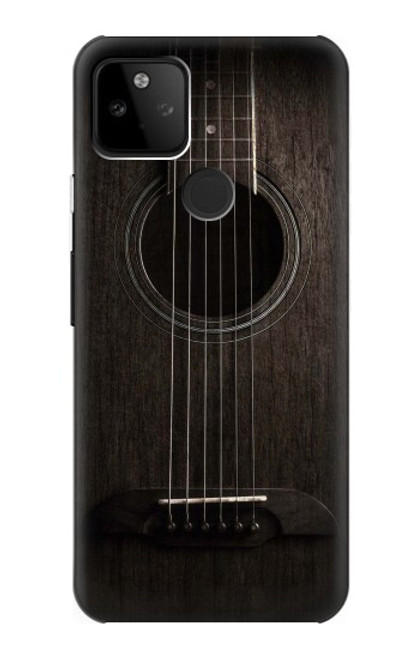 W3834 Old Woods Black Guitar Hülle Schutzhülle Taschen und Leder Flip für Google Pixel 5A 5G