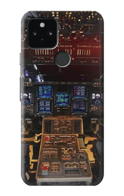 W3836 Airplane Cockpit Hülle Schutzhülle Taschen und Leder Flip für Google Pixel 5