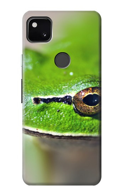 W3845 Green frog Hülle Schutzhülle Taschen und Leder Flip für Google Pixel 4a