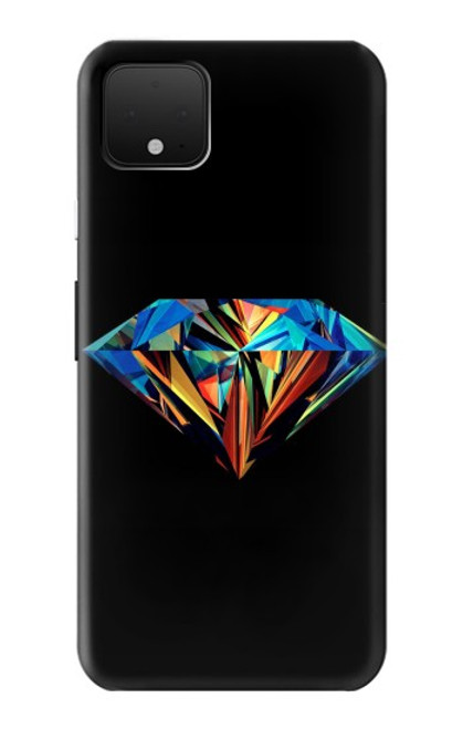 W3842 Abstract Colorful Diamond Hülle Schutzhülle Taschen und Leder Flip für Google Pixel 4