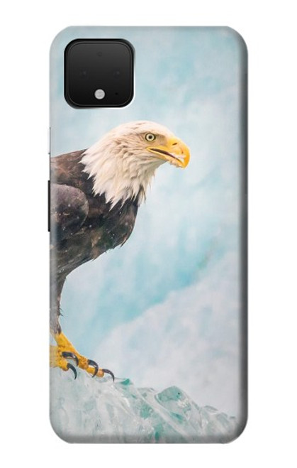 W3843 Bald Eagle On Ice Hülle Schutzhülle Taschen und Leder Flip für Google Pixel 4