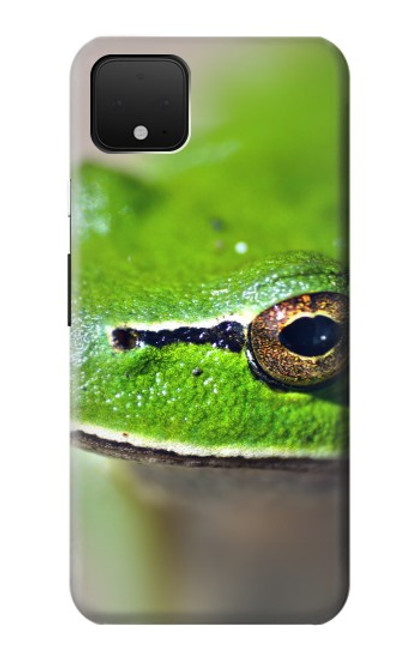 W3845 Green frog Hülle Schutzhülle Taschen und Leder Flip für Google Pixel 4