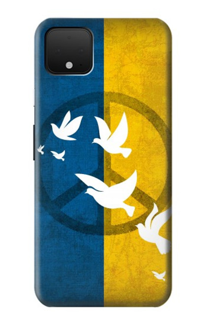 W3857 Peace Dove Ukraine Flag Hülle Schutzhülle Taschen und Leder Flip für Google Pixel 4