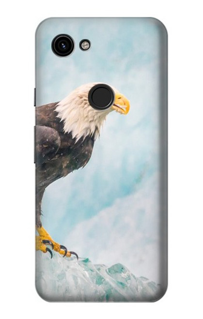 W3843 Bald Eagle On Ice Hülle Schutzhülle Taschen und Leder Flip für Google Pixel 3a