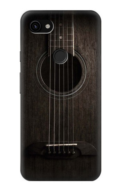 W3834 Old Woods Black Guitar Hülle Schutzhülle Taschen und Leder Flip für Google Pixel 3a XL