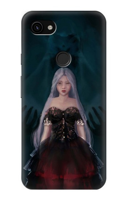 W3847 Lilith Devil Bride Gothic Girl Skull Grim Reaper Hülle Schutzhülle Taschen und Leder Flip für Google Pixel 3a XL