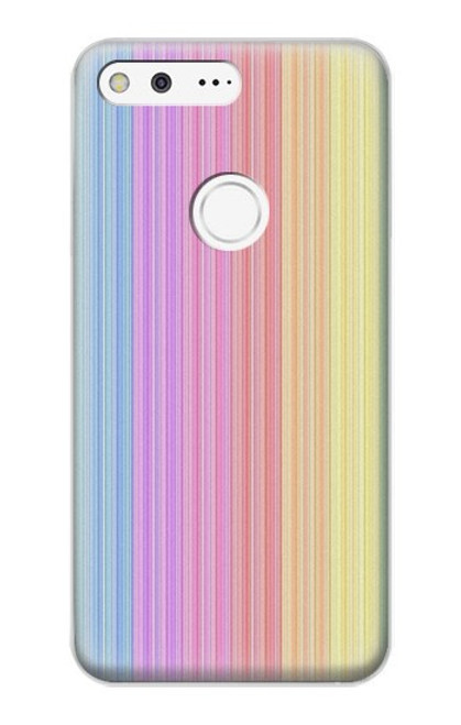 W3849 Colorful Vertical Colors Hülle Schutzhülle Taschen und Leder Flip für Google Pixel XL