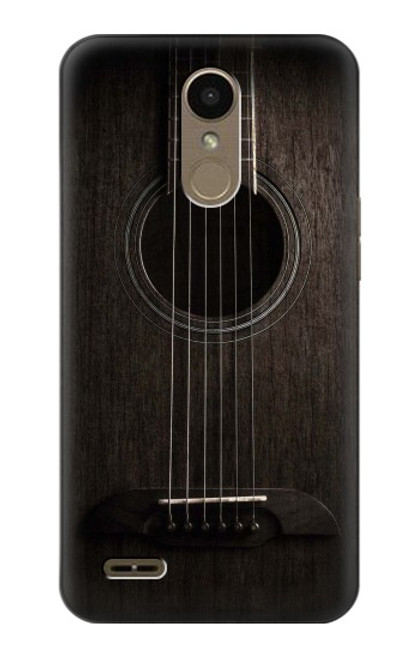 W3834 Old Woods Black Guitar Hülle Schutzhülle Taschen und Leder Flip für LG K10 (2018), LG K30