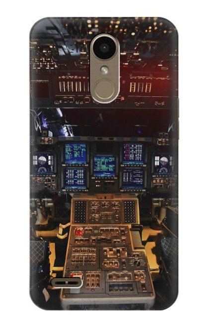 W3836 Airplane Cockpit Hülle Schutzhülle Taschen und Leder Flip für LG K10 (2018), LG K30