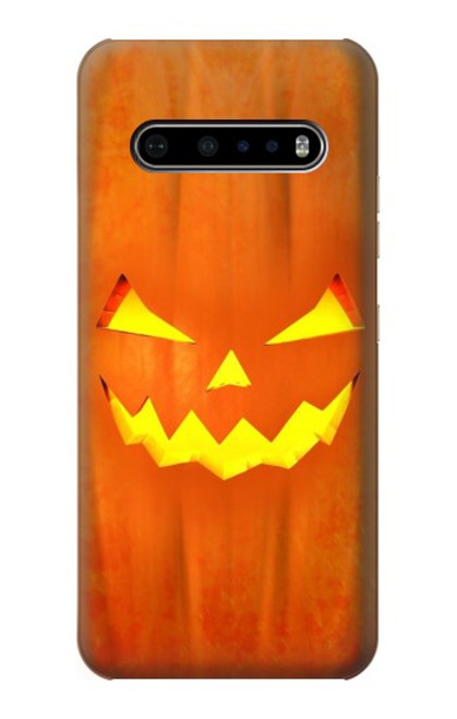 W3828 Pumpkin Halloween Hülle Schutzhülle Taschen und Leder Flip für LG V60 ThinQ 5G