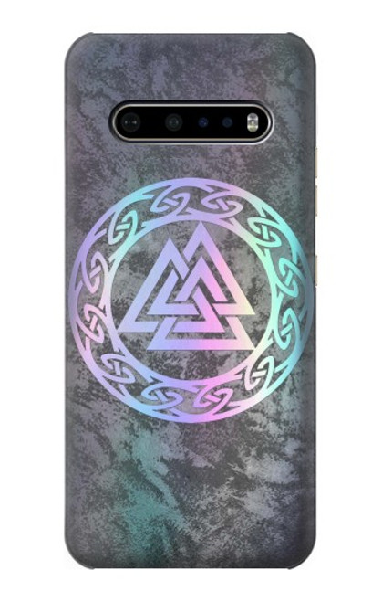 W3833 Valknut Odin Wotans Knot Hrungnir Heart Hülle Schutzhülle Taschen und Leder Flip für LG V60 ThinQ 5G