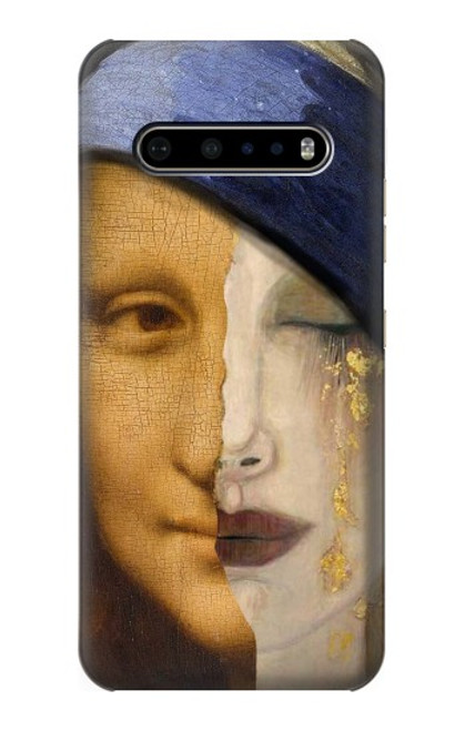 W3853 Mona Lisa Gustav Klimt Vermeer Hülle Schutzhülle Taschen und Leder Flip für LG V60 ThinQ 5G