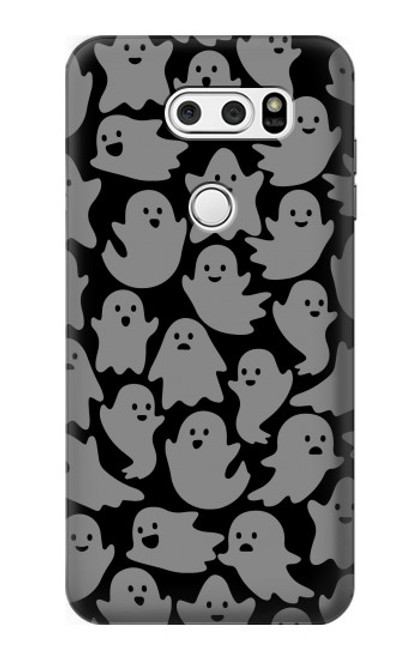 W3835 Cute Ghost Pattern Hülle Schutzhülle Taschen und Leder Flip für LG V30, LG V30 Plus, LG V30S ThinQ, LG V35, LG V35 ThinQ