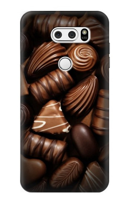 W3840 Dark Chocolate Milk Chocolate Lovers Hülle Schutzhülle Taschen und Leder Flip für LG V30, LG V30 Plus, LG V30S ThinQ, LG V35, LG V35 ThinQ