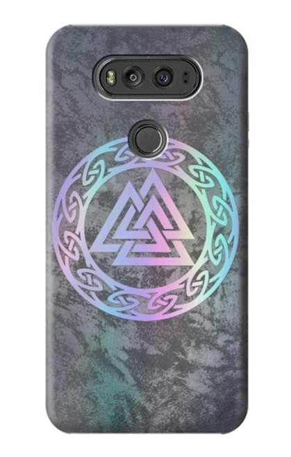 W3833 Valknut Odin Wotans Knot Hrungnir Heart Hülle Schutzhülle Taschen und Leder Flip für LG V20