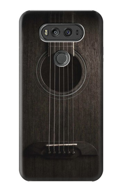W3834 Old Woods Black Guitar Hülle Schutzhülle Taschen und Leder Flip für LG V20