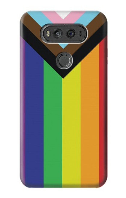 W3846 Pride Flag LGBT Hülle Schutzhülle Taschen und Leder Flip für LG V20