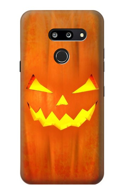 W3828 Pumpkin Halloween Hülle Schutzhülle Taschen und Leder Flip für LG G8 ThinQ