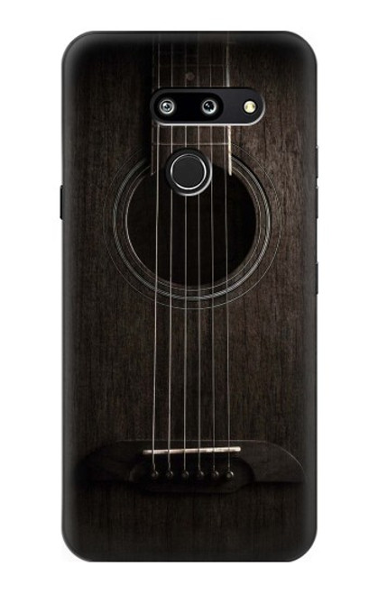 W3834 Old Woods Black Guitar Hülle Schutzhülle Taschen und Leder Flip für LG G8 ThinQ