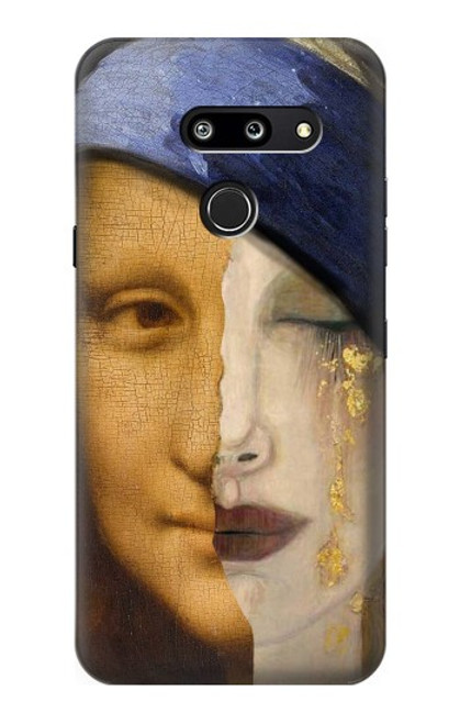 W3853 Mona Lisa Gustav Klimt Vermeer Hülle Schutzhülle Taschen und Leder Flip für LG G8 ThinQ