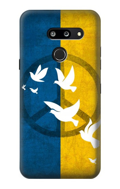 W3857 Peace Dove Ukraine Flag Hülle Schutzhülle Taschen und Leder Flip für LG G8 ThinQ