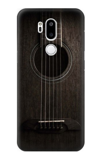 W3834 Old Woods Black Guitar Hülle Schutzhülle Taschen und Leder Flip für LG G7 ThinQ