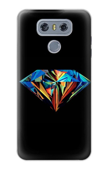 W3842 Abstract Colorful Diamond Hülle Schutzhülle Taschen und Leder Flip für LG G6