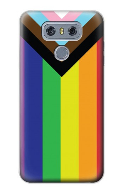 W3846 Pride Flag LGBT Hülle Schutzhülle Taschen und Leder Flip für LG G6