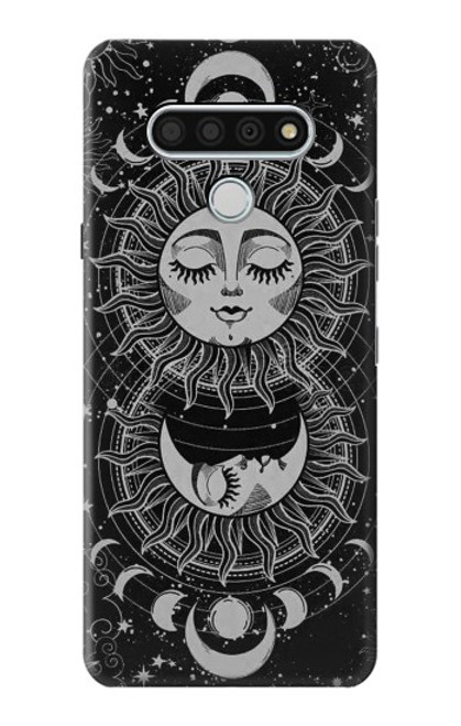 W3854 Mystical Sun Face Crescent Moon Hülle Schutzhülle Taschen und Leder Flip für LG Stylo 6