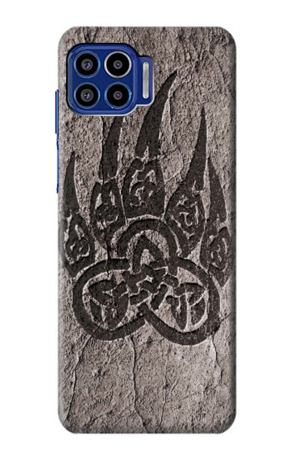 W3832 Viking Norse Bear Paw Berserkers Rock Hülle Schutzhülle Taschen und Leder Flip für Motorola One 5G